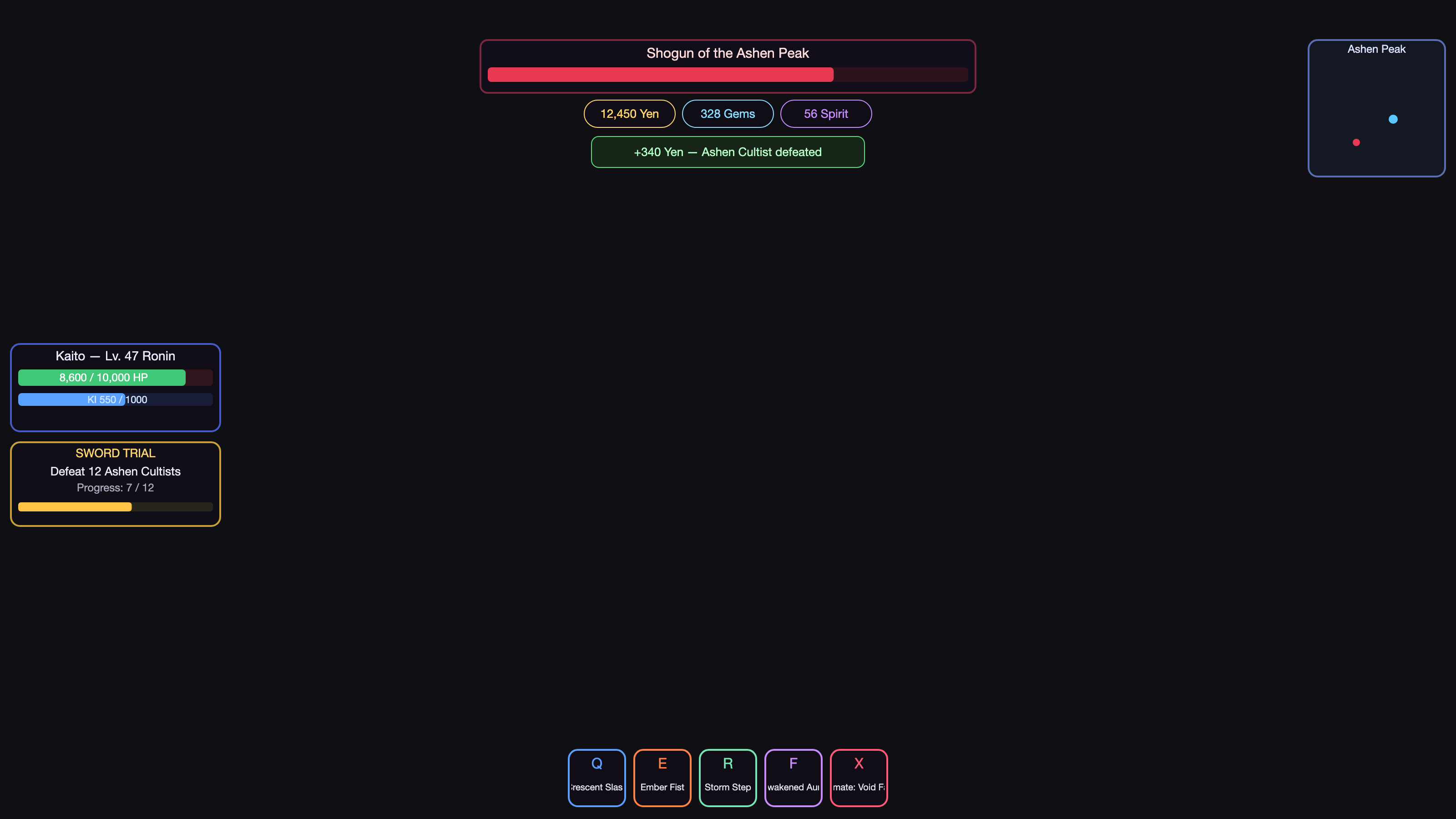 hud — anime battle screen built by the model
